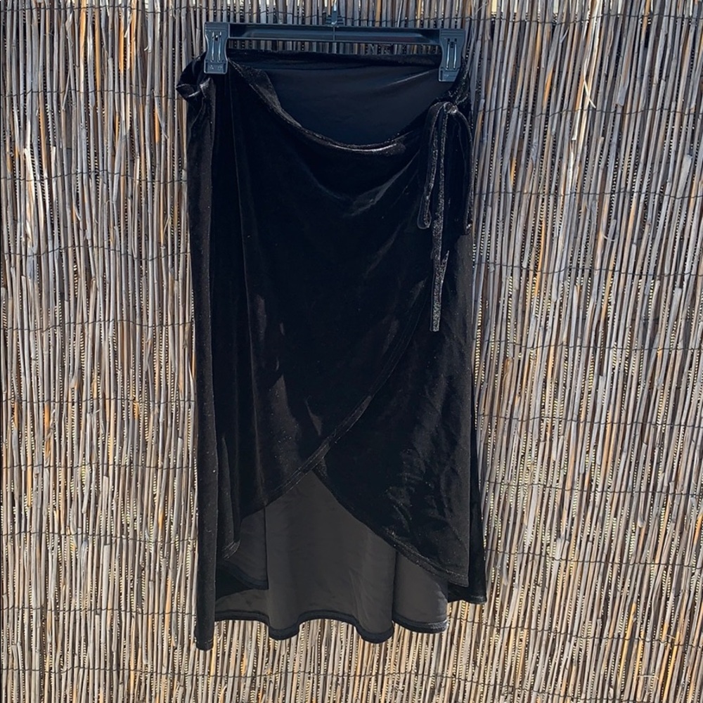 Velvet Wrap Skirt